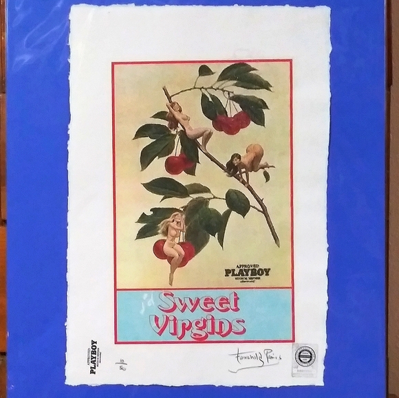 Sweet Virgins PLAYBOY Print Signed Fairchild Paris - Picture 10 of 12